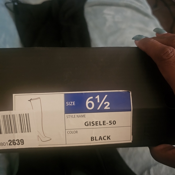 Liliana Midnight Black Over-the-Knee Boots - Picture 6 of 7